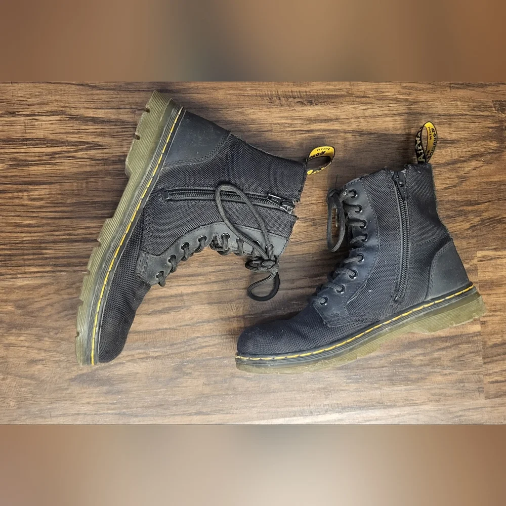 Dr Martens Airware Combs Black Boots Size 3 Combat Moto